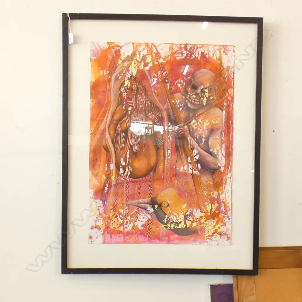 DANIEL WASWAS 'THE BRIDE' MIXED MEDIA 700x500mm Image 1++