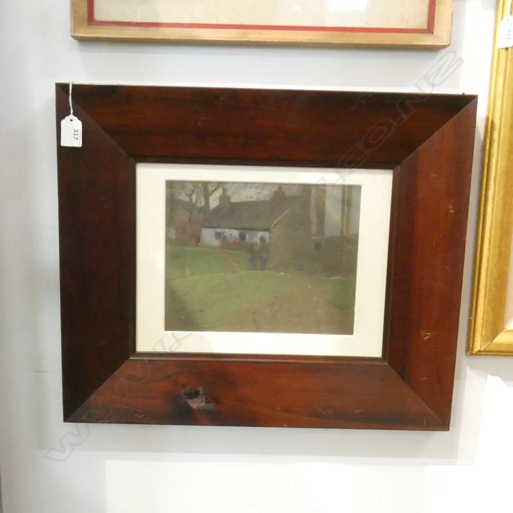 JOHN WEEKS PASTEL 'SCOTTISH FARM HOUSE' 190x240mm... Image 1++
