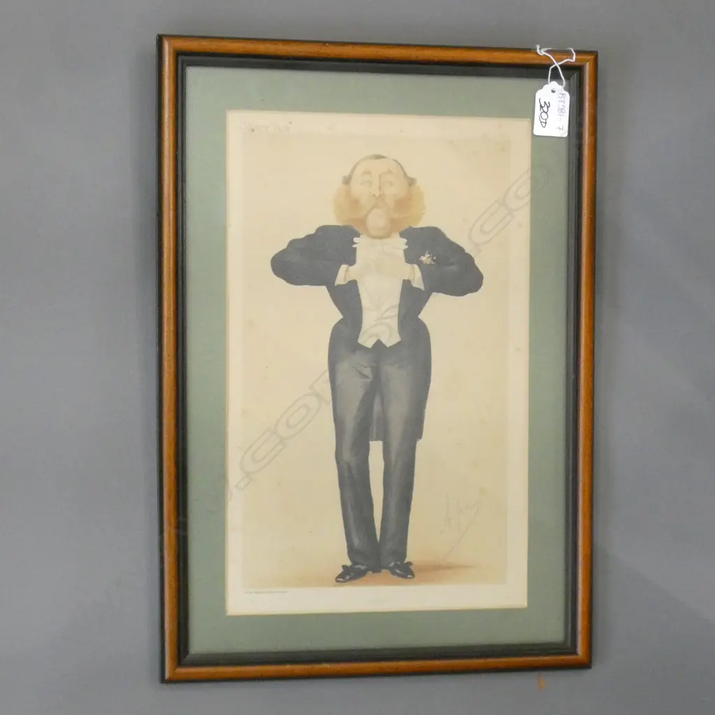 OLD VANITY FAIR FRAMED POSTER 'COTILLION'  200 X 330MM Image 1++