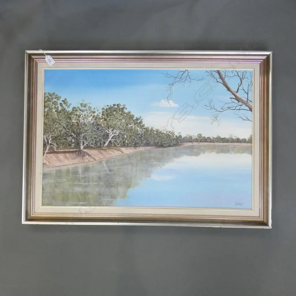 JOHN PATRICK DYNON 'DARLING RIVER' OIL 500x745mm Image 1++
