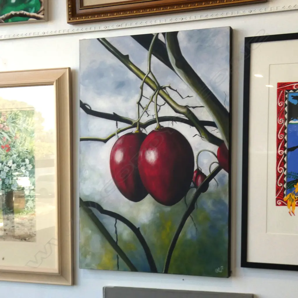JULIE WHYMAN 'TAMARILLOS' ACRYLIC 2010 915x610mm Image 1++