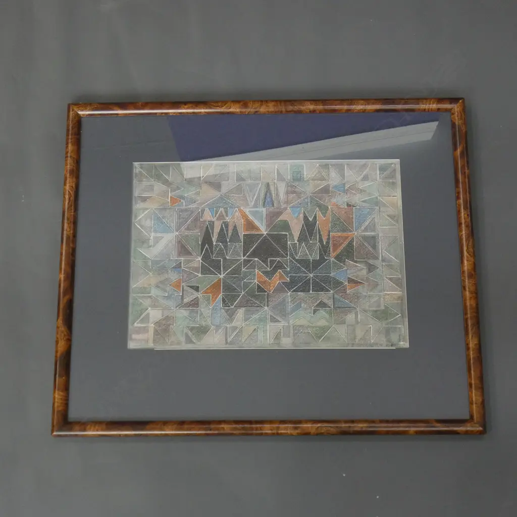 GEOFFREY E. FAIRBURN 'BATTLEMENTS' SIGNED & DATED 1965 GOUACHE 270x380mm Image 1++