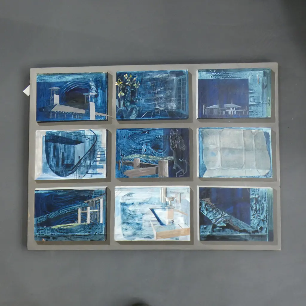 ARTIST UNKNOWN 9 BLUE SCENES 590x800mm Image 1++