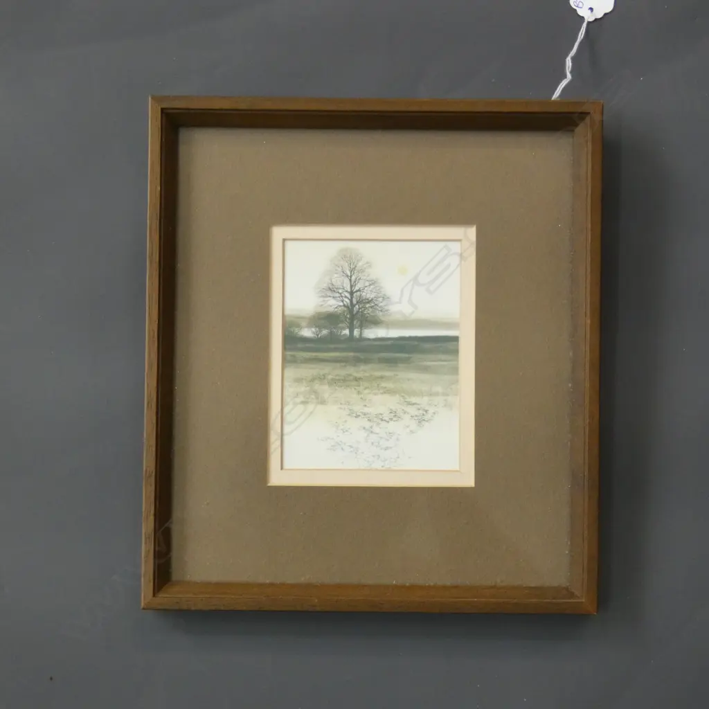 FRAMED SMALL TREE PRINT  90 X 120MM Image 1++