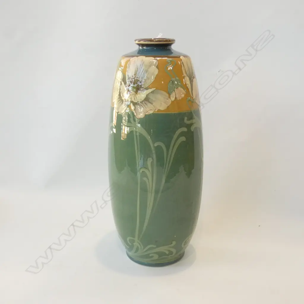MINTON ART NOUVEAU VASE POPPIES H.325mm Image 1++
