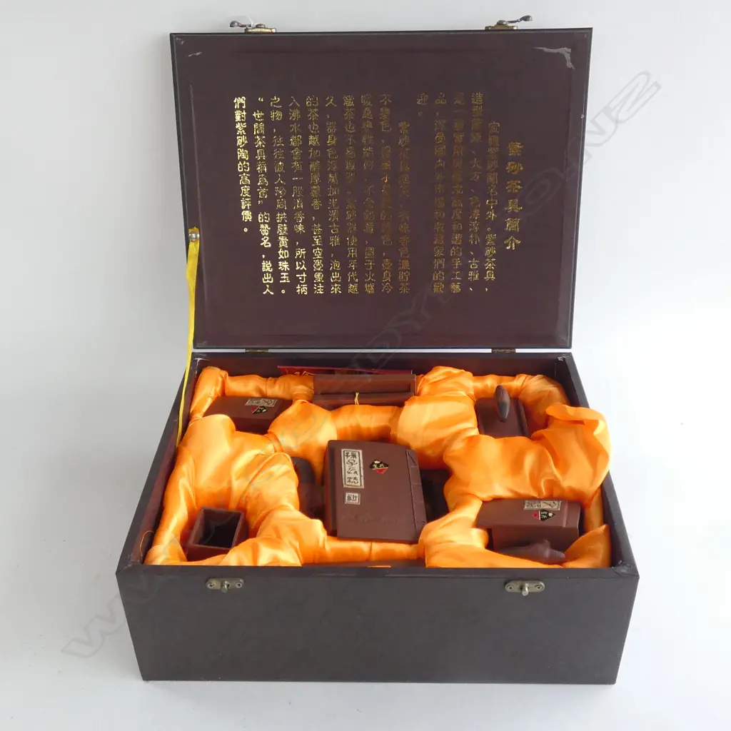 YIXING WARE TEA SERVICE, BOXED Image 1++