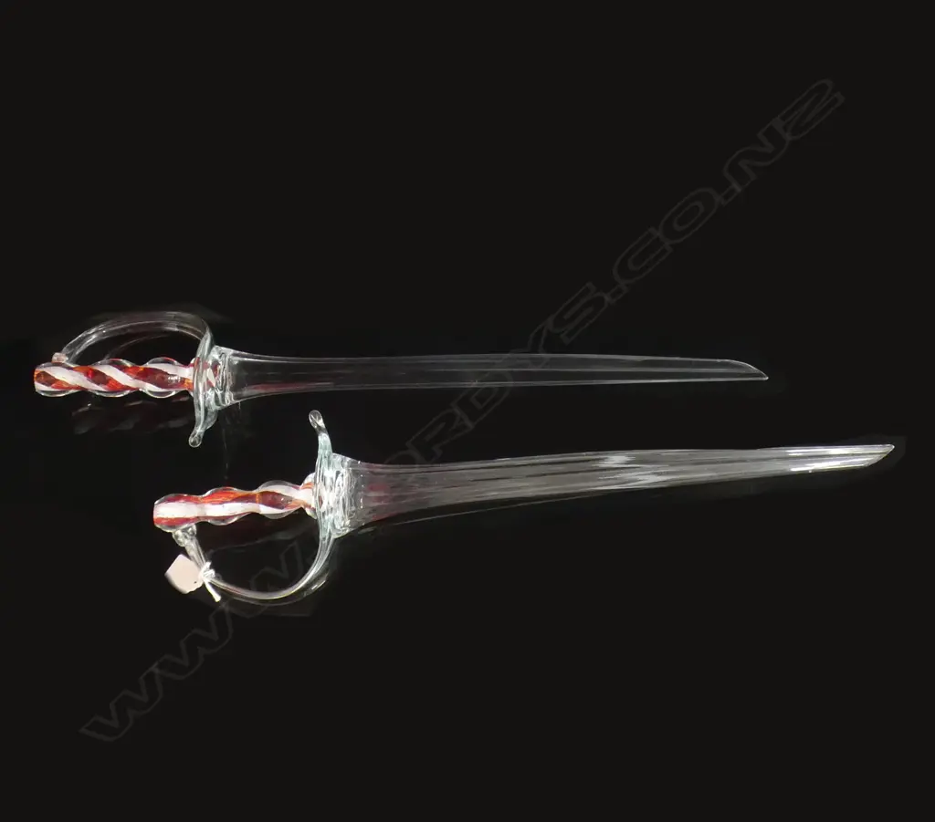 PAIR ART GLASS SWORDS L 600MM Image 1++