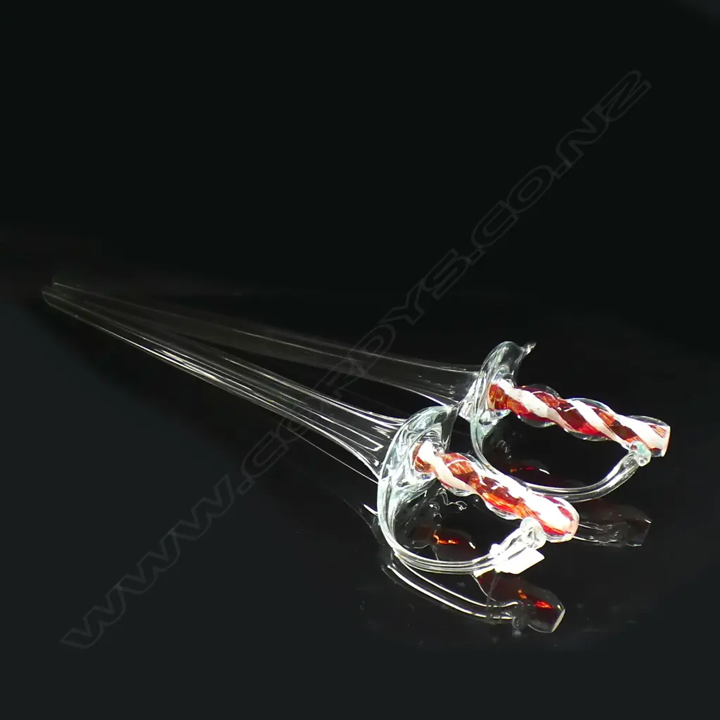 PAIR ART GLASS SWORDS L 600MM Image 1++