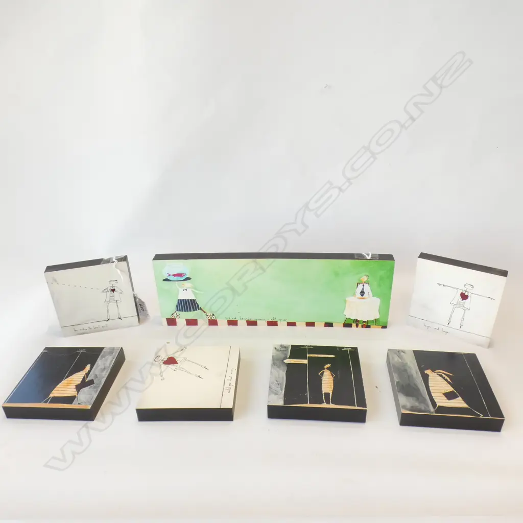 6 CRISPIN KORSCHEN BLOCK PRINTS (SQ 100MM) + 1 Image 1++
