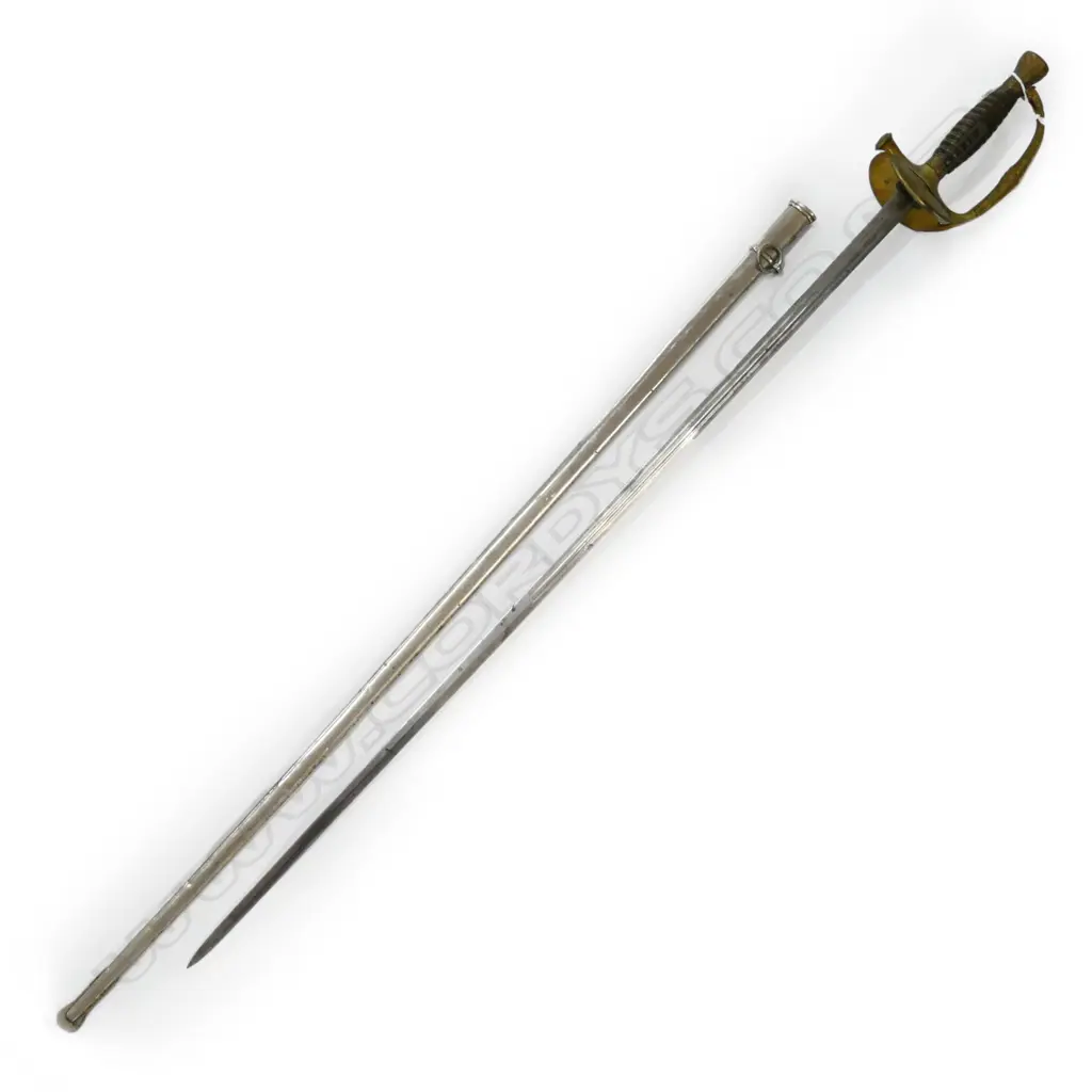 ANTIQUE NAVAL OFFICERS DRESS SWORD IN SCABBARD Image 1++
