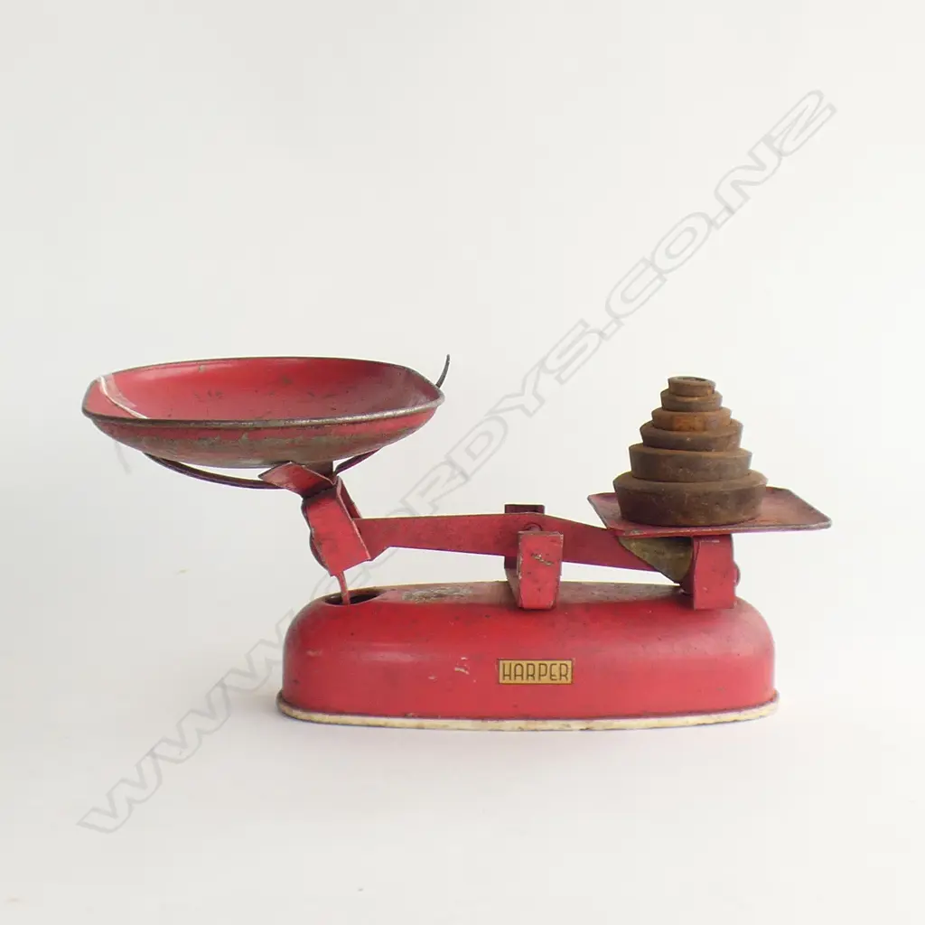 OLD HARPER RED KITCHEN SCALES & WEIGHTS Image 1++
