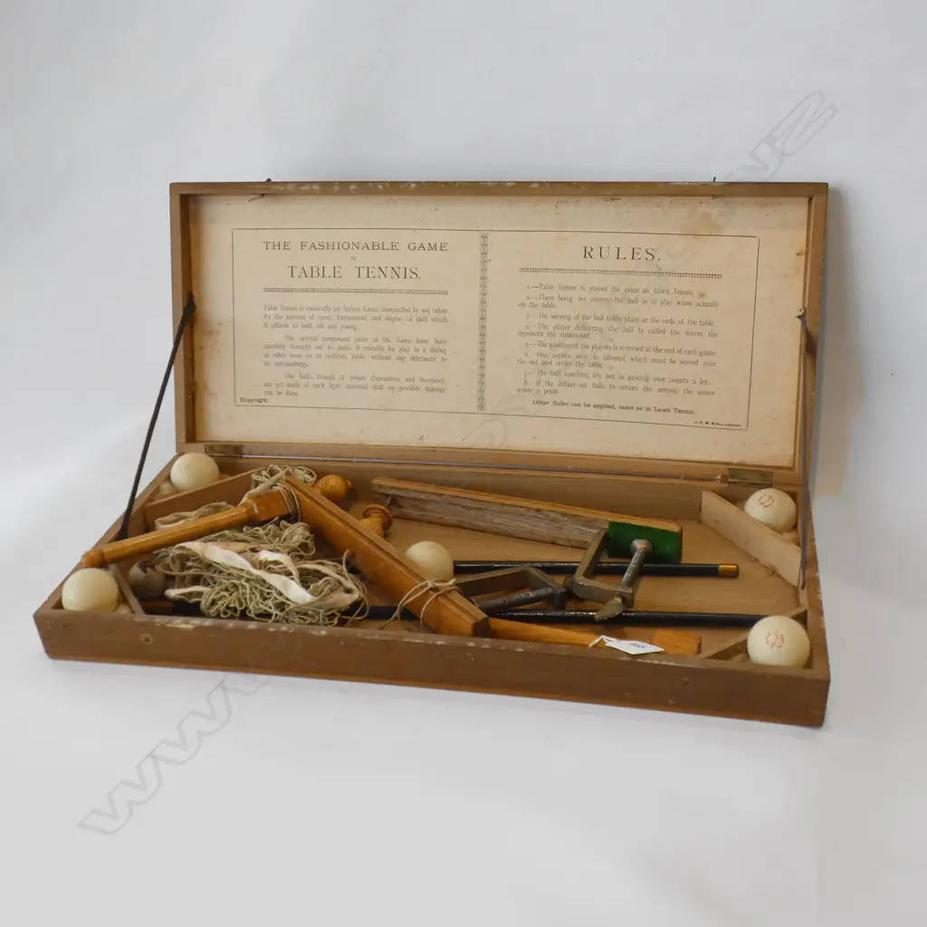 BOXED TABLE TENNIS SET ex Highwic House the vendor is great great grandson of the first owner of Highwic Image 1++