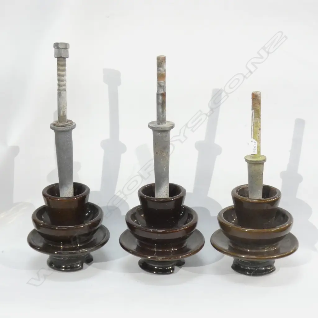 3 OLD ELECTRIC INSULATORS Image 1++