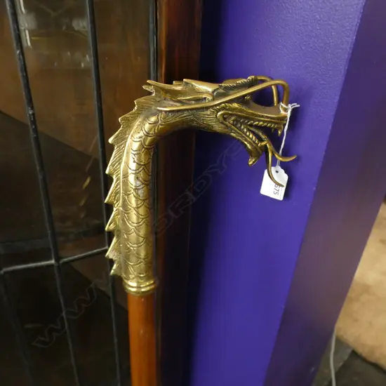 BRASS DRAGON HANDLE WALKING STICK L.1000mm