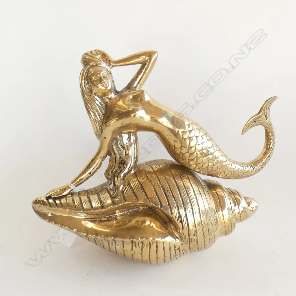 BRASS MERMAID ON SHELL W.250mm Image 1++