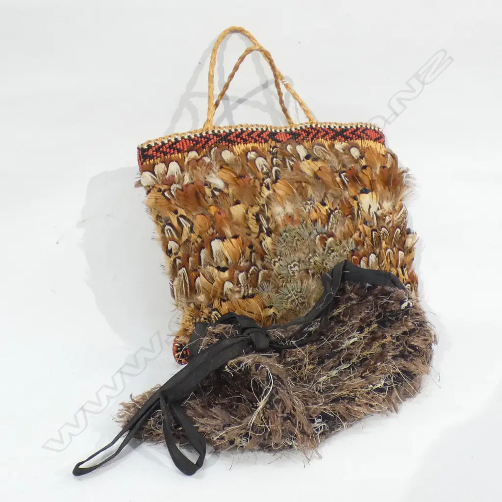 JILL MAIN FEATHERED BAG (W180MM) + FEATHER KETE (W 225MM)( Image 1++
