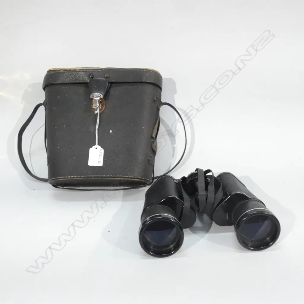 VINTAGE PR HANIMEX 10X50 BINOCULARS IN CASE Image 1++