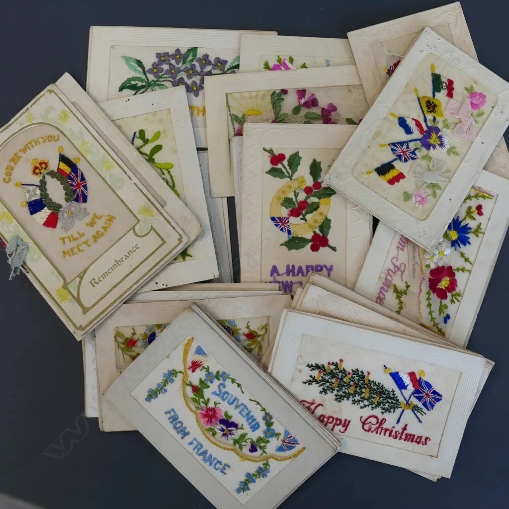 ASST. EMBROIDERD WWI POSTCARDS Image 1++