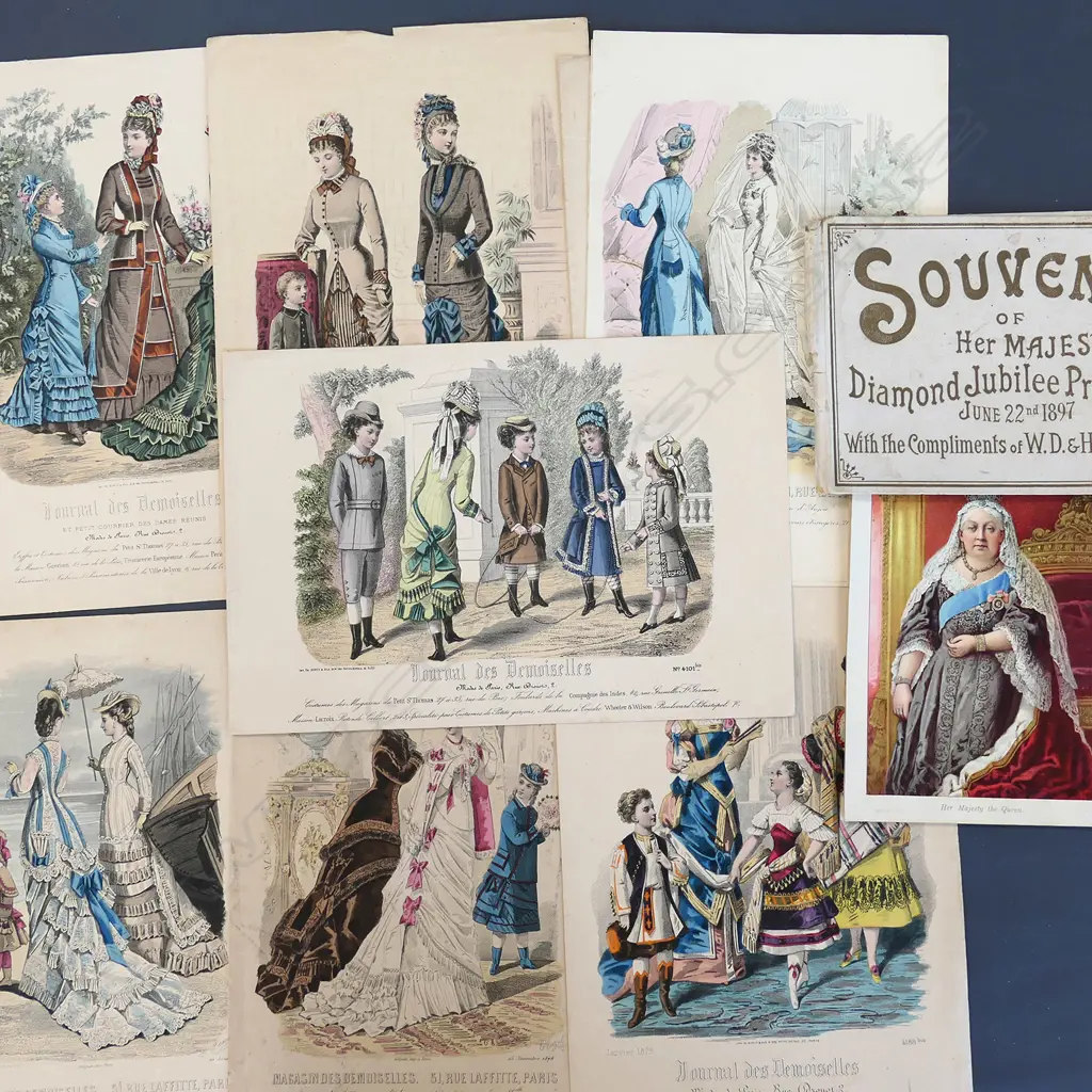 SOUVENIR OF QUEEN VICTORIAS JUBILEE 1897 w. FOLD OUT CHROMOLITHOGRAPHS + FASHION PLATES 1860 Image 1++