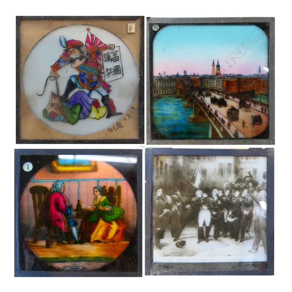 GLASS SLIDES, COMICS, NAPOLEON, TOPOGRAPHICAL Image 1++
