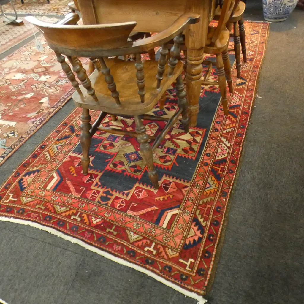 HAMADAN HAND KNOTTED TRIPLE MEDALLION RUNNER 3100 X 1220mm Image 1++