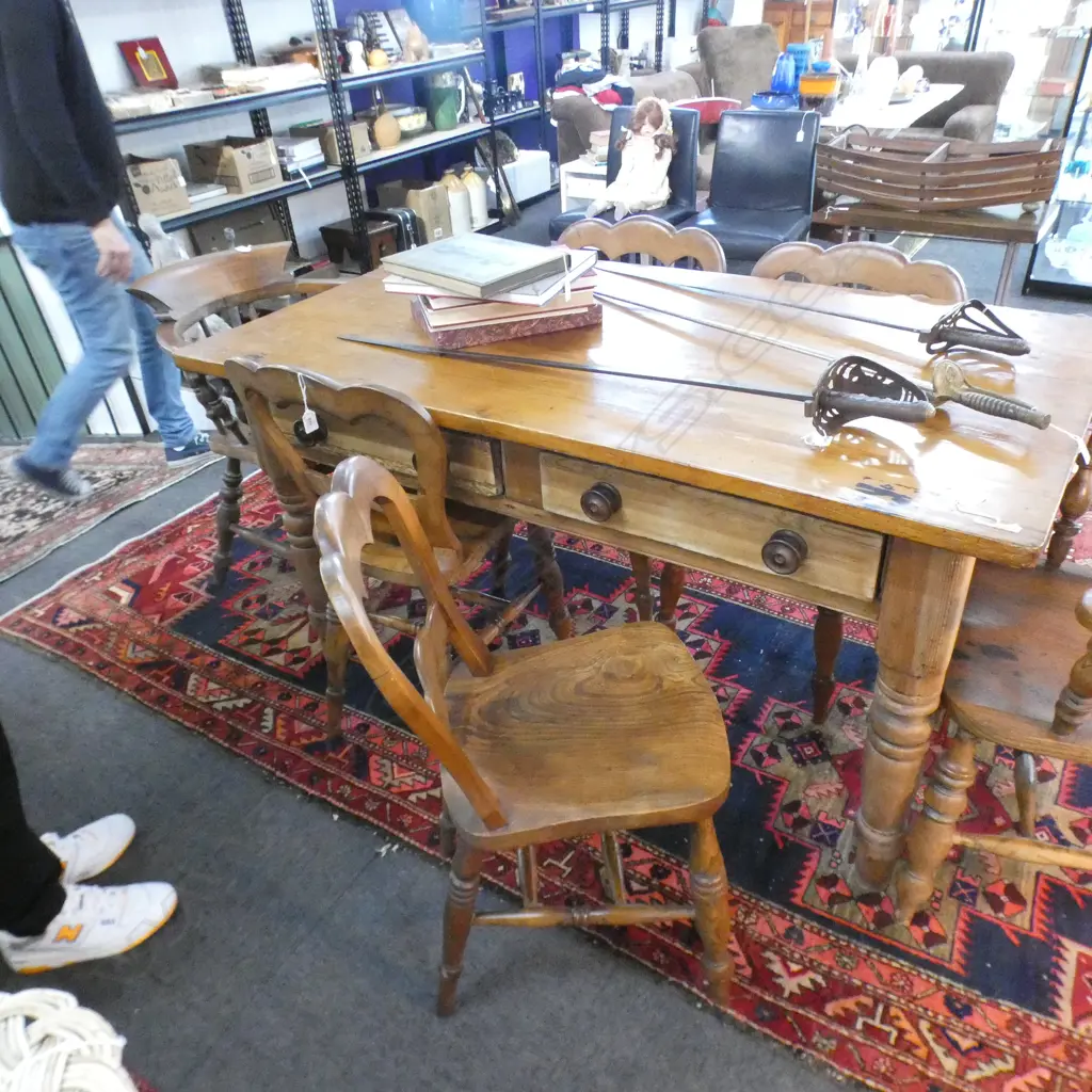FOUR ELM OR YEW DINING CHAIRS Image 1++