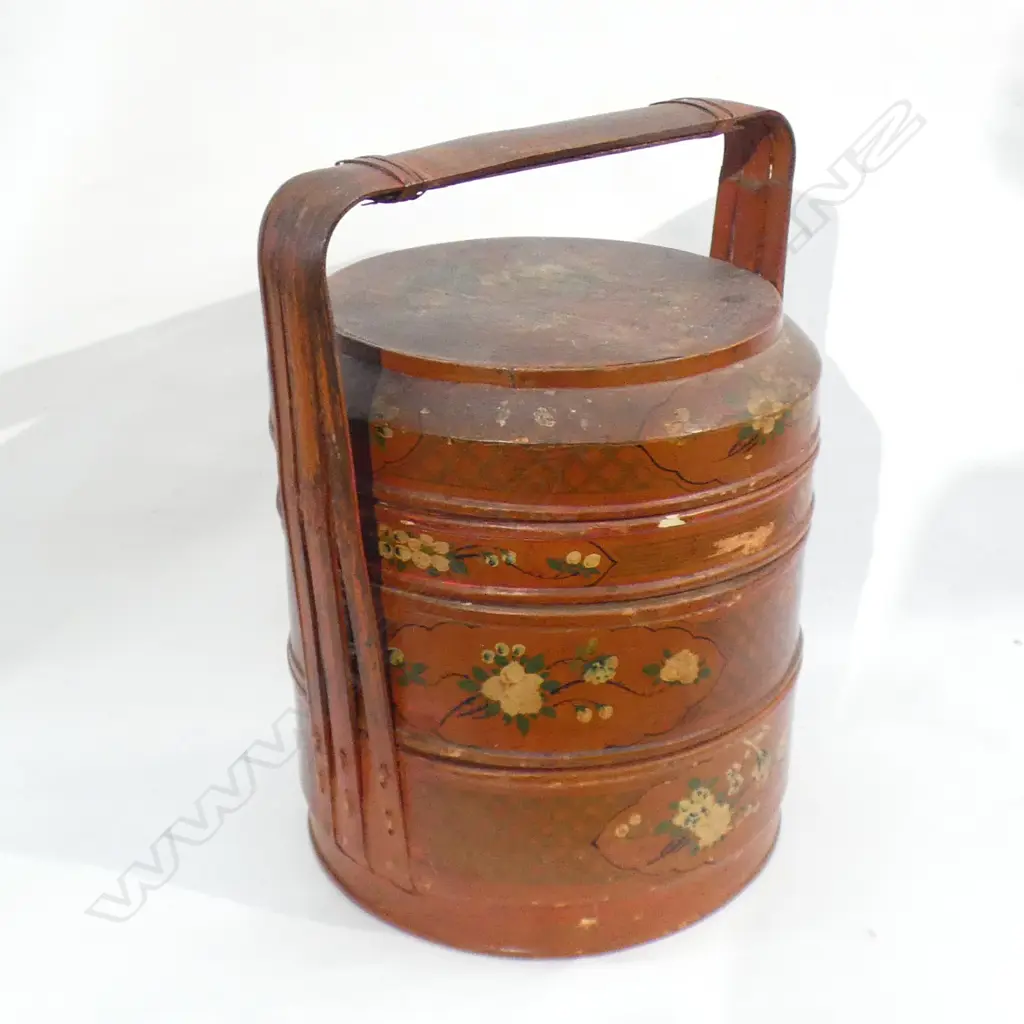 RED ORIENTAL STACKING BOX H.400mm Image 1++