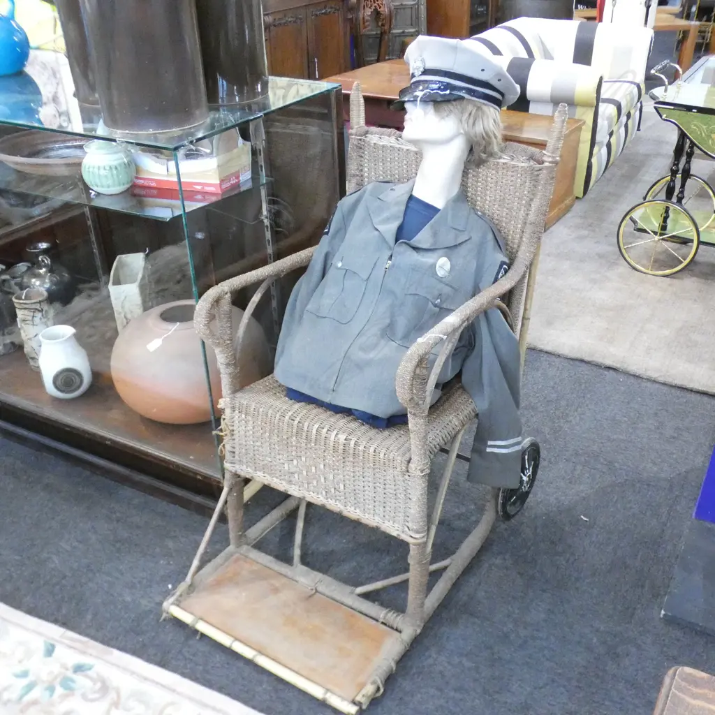 C1910 SEAGRASS CANE WHEELCHAIR A.F Image 1++