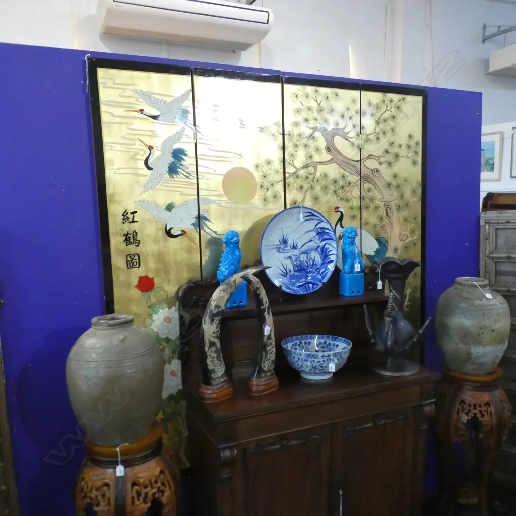 4 PANEL CHINESE SCREEN 1820x420mm Image 1++