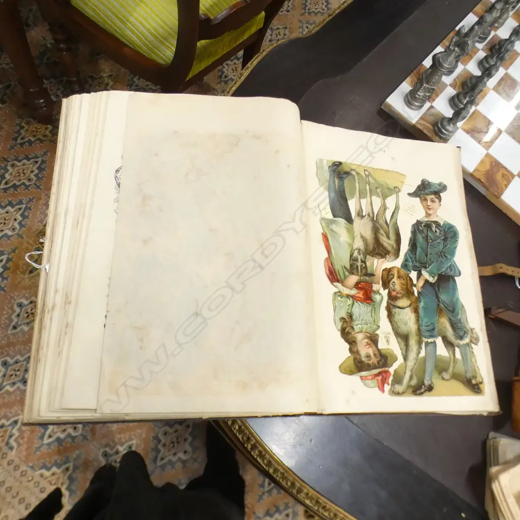 LARGE ALBUM OF VICTORIAN CHILDRENS STICKERS..... Image 1++