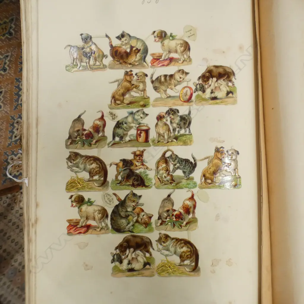 LARGE ALBUM OF VICTORIAN CHILDRENS STICKERS..... Image 1++