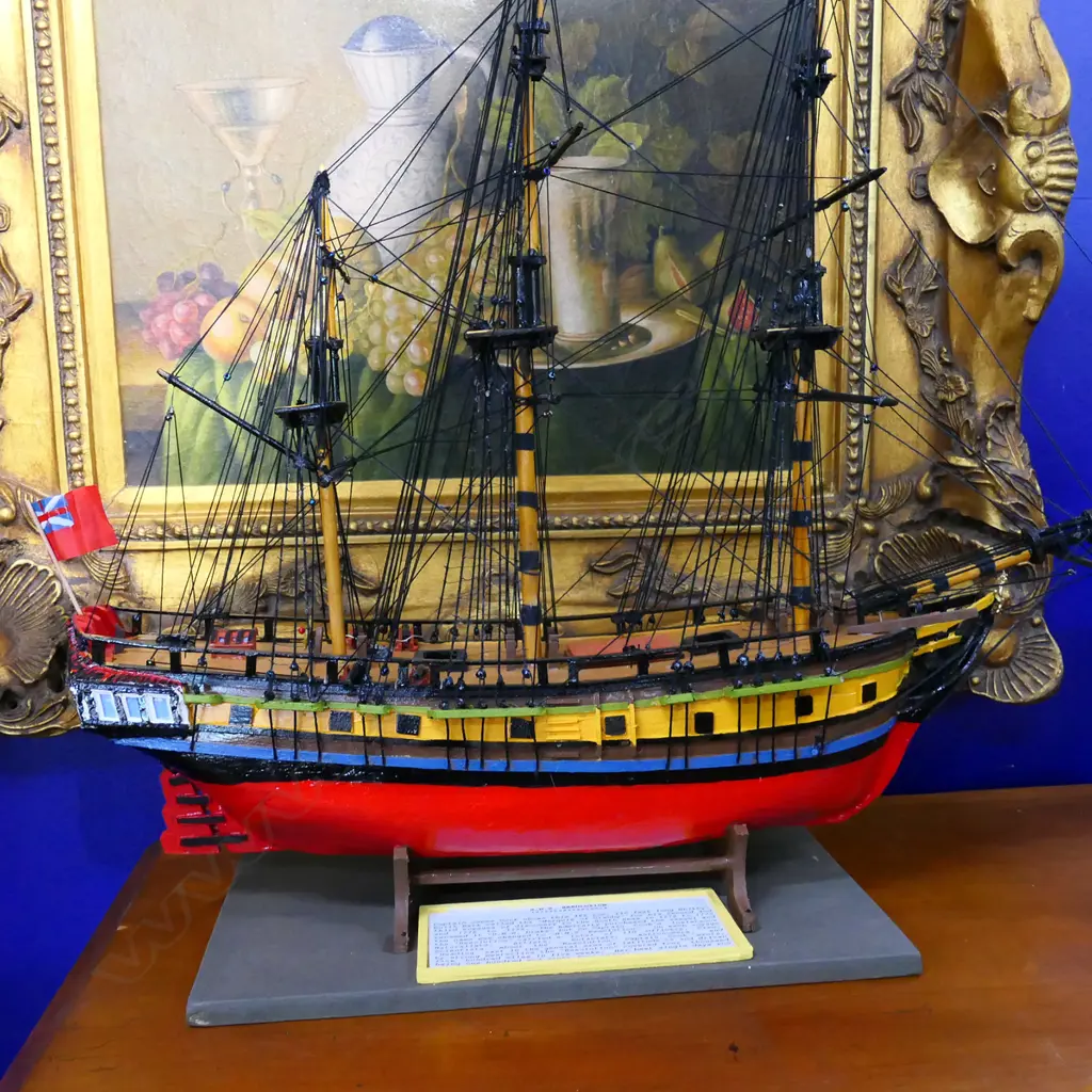 MODEL OF CAPT COOK'S SHIP 'H.M.S. 'RESOLUTION' Image 1++