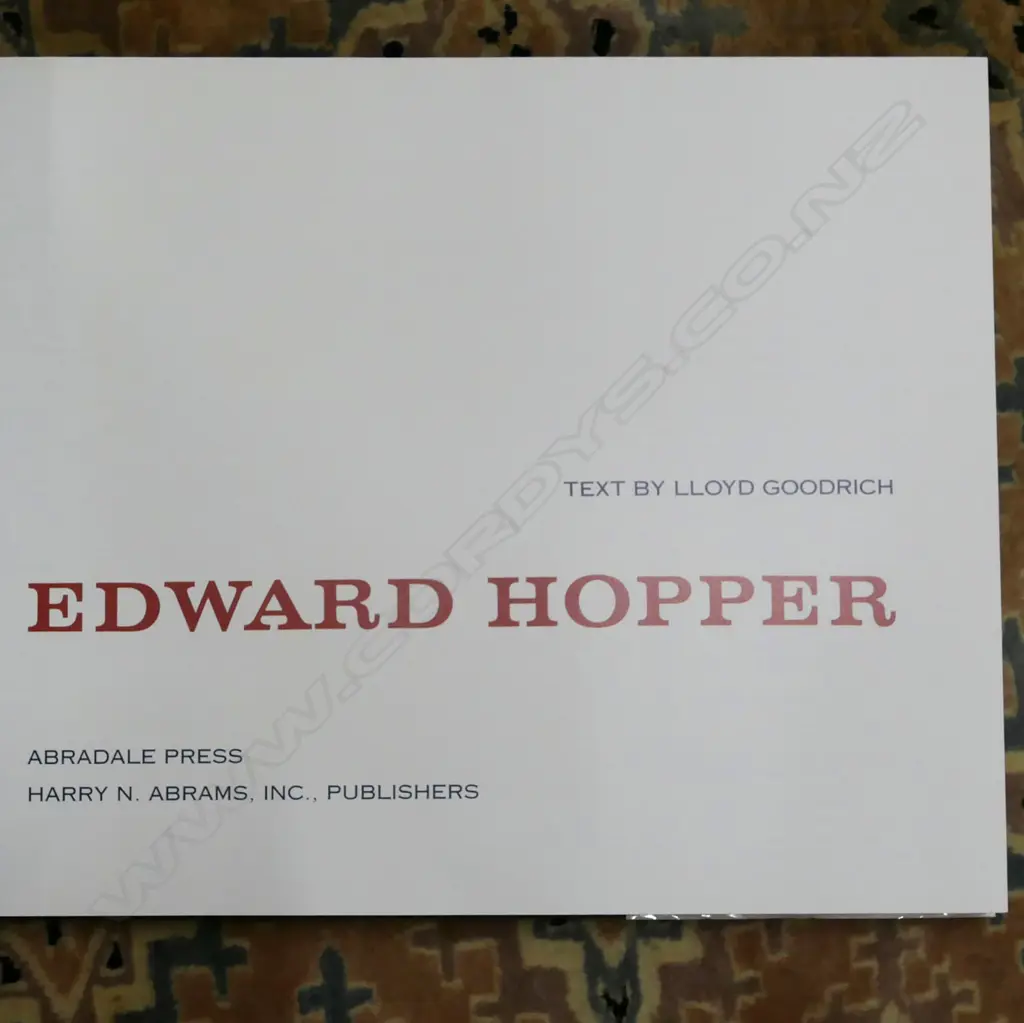 LARGE FORMAT BOOK ON EDWARD HOOPER Image 1++