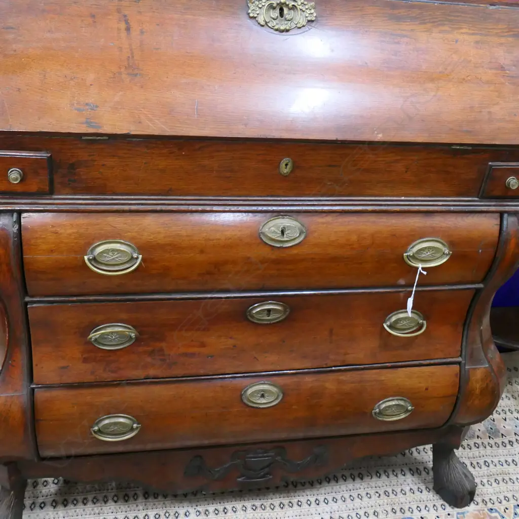 EUROPEAN OAK BOMBE FALL FRONT BUREAU 1050 x 460 x 1130mm Image 1++