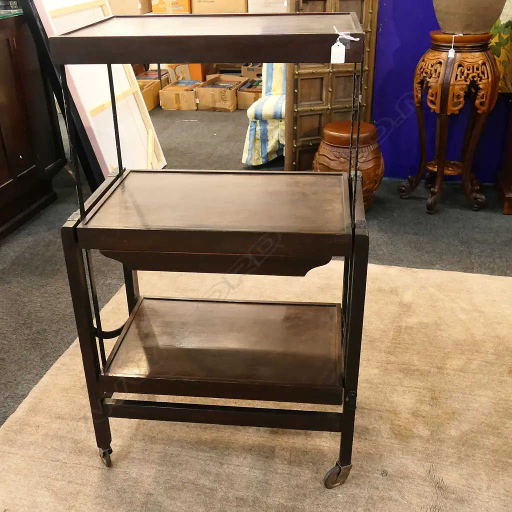 DECO CANTILEVER TEA TROLLEY, 570 x 370 x 1100mm, (EXT. W. 115mm) Image 1++