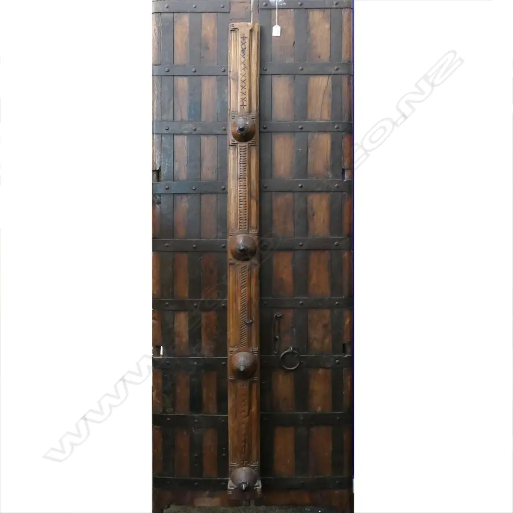 ANTIQUE INDIAN DOOR FROM PUSHKAR - IRON DETAILS 650 x 1820mm Image 1++