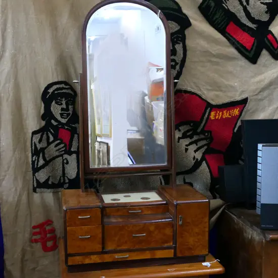 JAPANESE 1920s VANITY / DRESSING MIRROR H.970mm