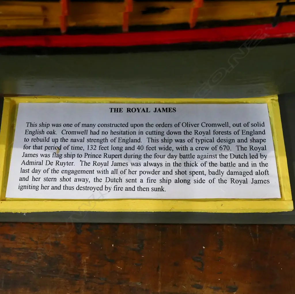 MODEL OLIVER CROMWELL'S SHIP 'THE ROYAL JAMES' Image 1++