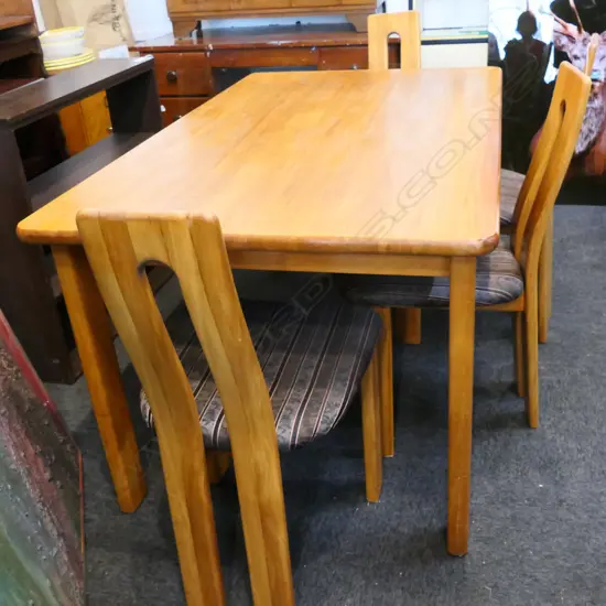 RIMU OTTO LARSON DINING TABLE & 4 CHAIRS (1 AF)
