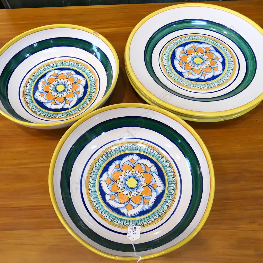5 PCES CORSO DI FIORI; 2 BOWLS + 3 PLATES 375mm dia Image 1++