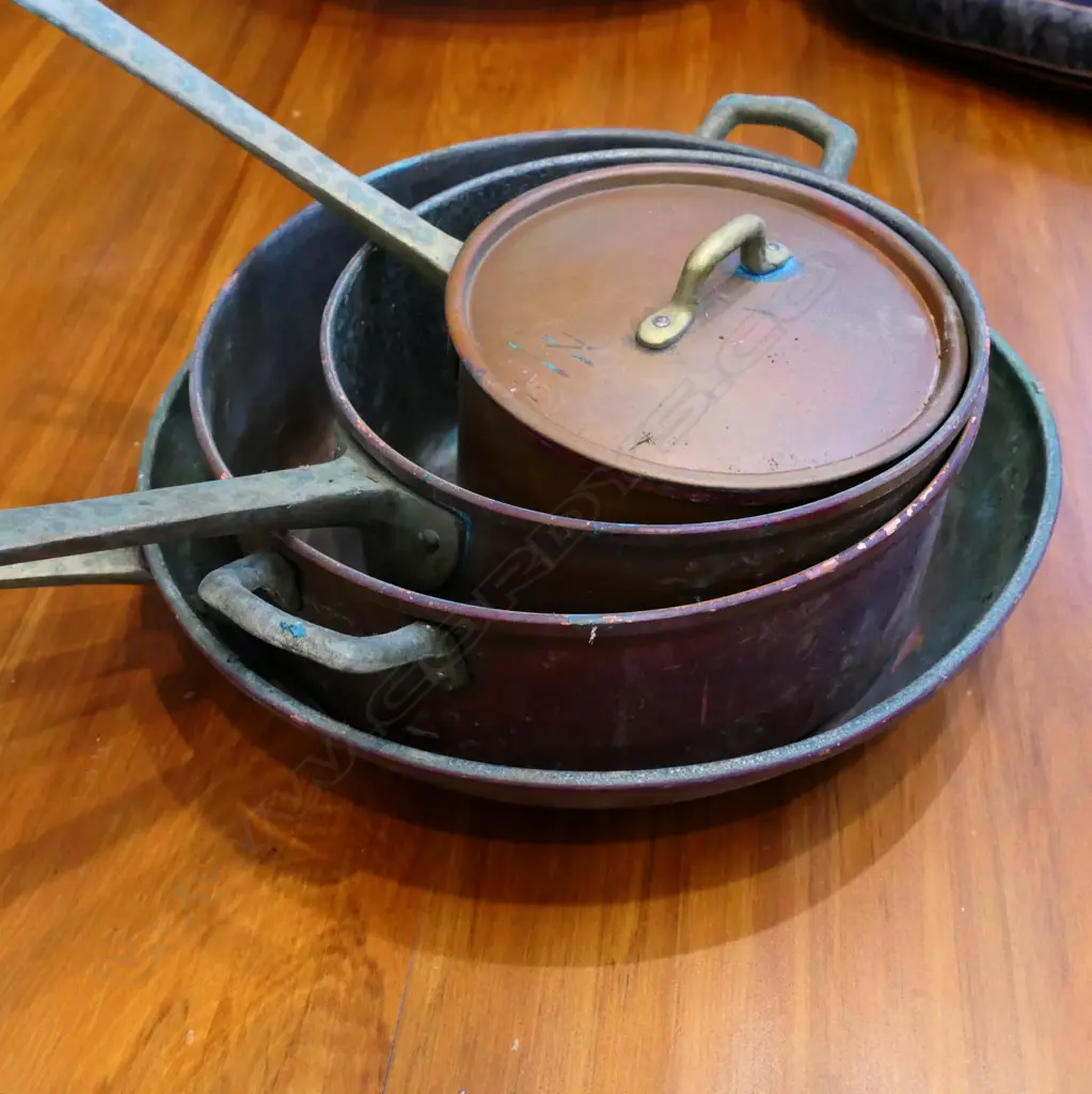 4 COPPER PANS Image 1++