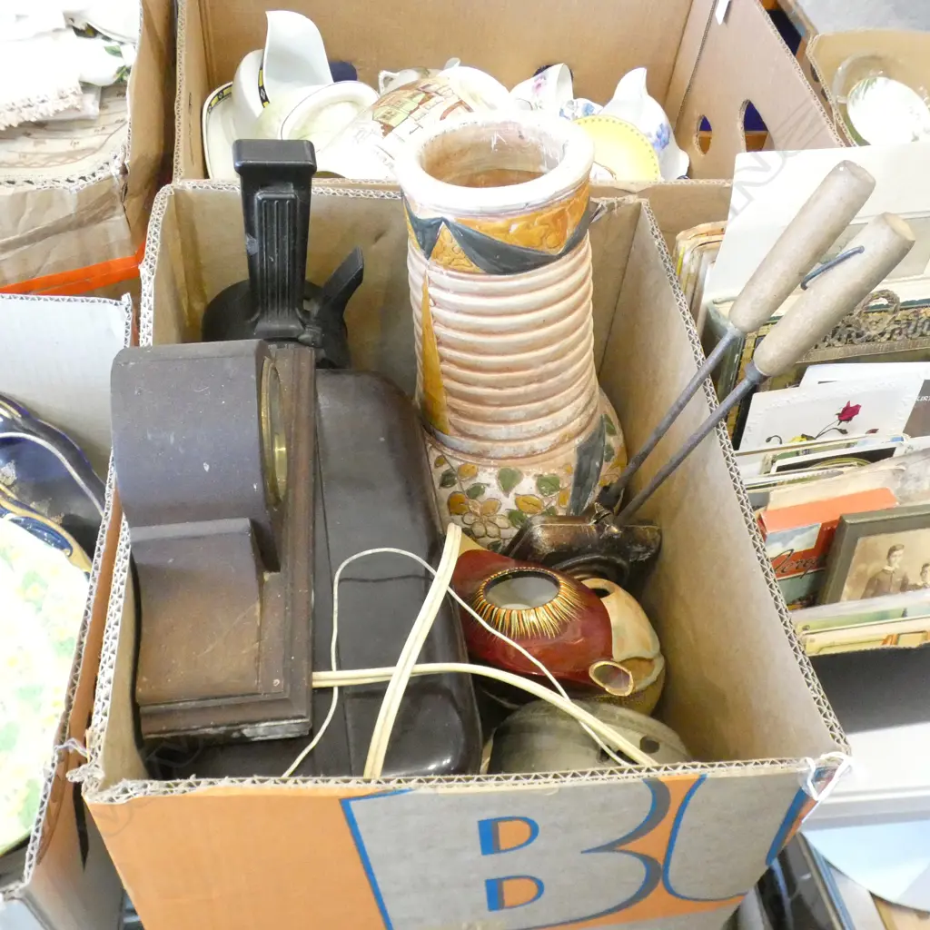 BOX HMV RADIO 2 CLOCKS. VASE. METER. ETC Image 1++