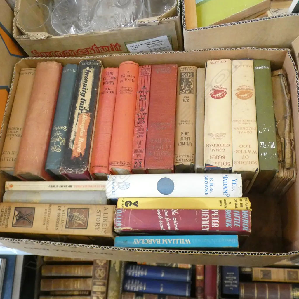 BOX LOT ANTIQUE BOOKS EX. HIGHWIC HOUSE Image 1++