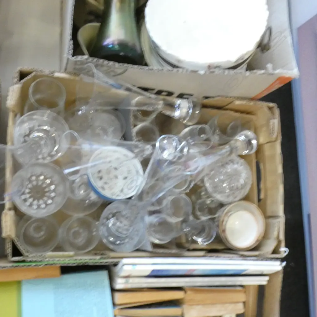 BOX LOT ASST. GLASSES & CHINA Image 1++
