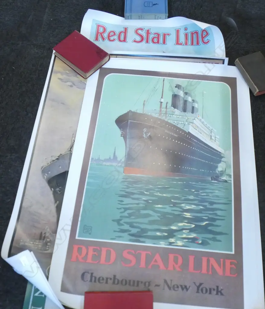 7 REPRO 1930s SHIPPING LINE POSTER PRINTS Image 1++