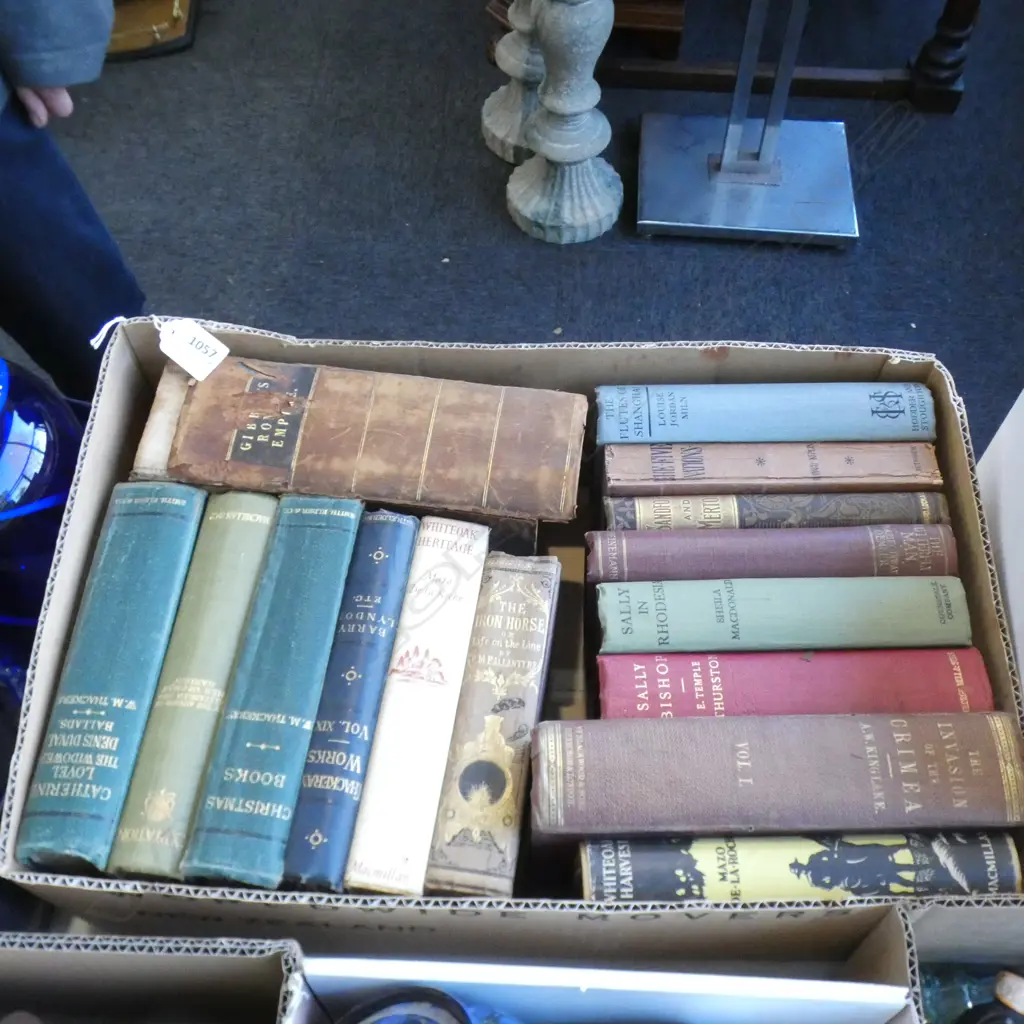 BOX LOT ANTIQUE BOOKS EX. HIGHWIC HOUSE Image 1++