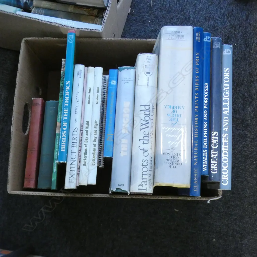 BOX LOT BOOKS; NATURAL HISTORY; BIRDS ETC Image 1++