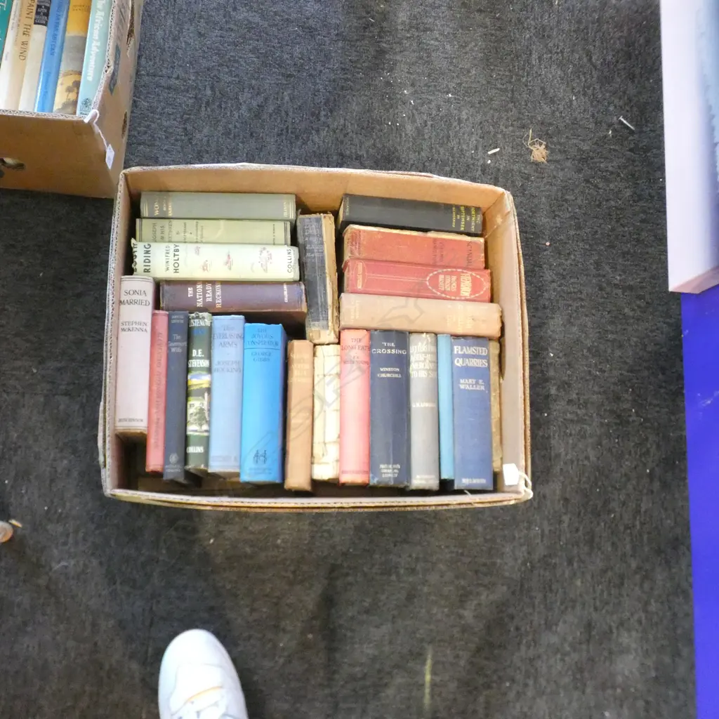 BOX LOT VINTAGE BOOKS ex Highwic House the vendor is great great grandson of the first owner of Highwic Image 1++