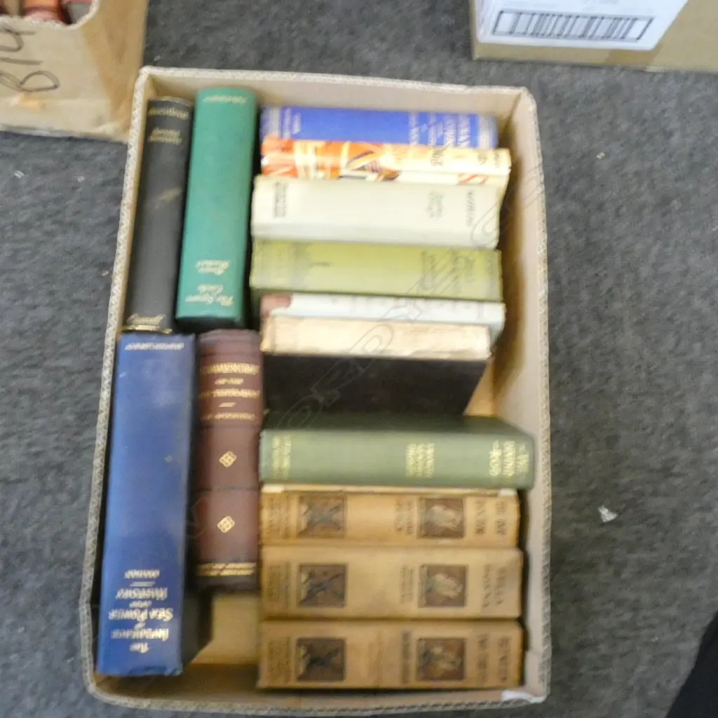 BOX LOT ANTIQUE BOOKS EX. HIGHWIC HOUSE Image 1++