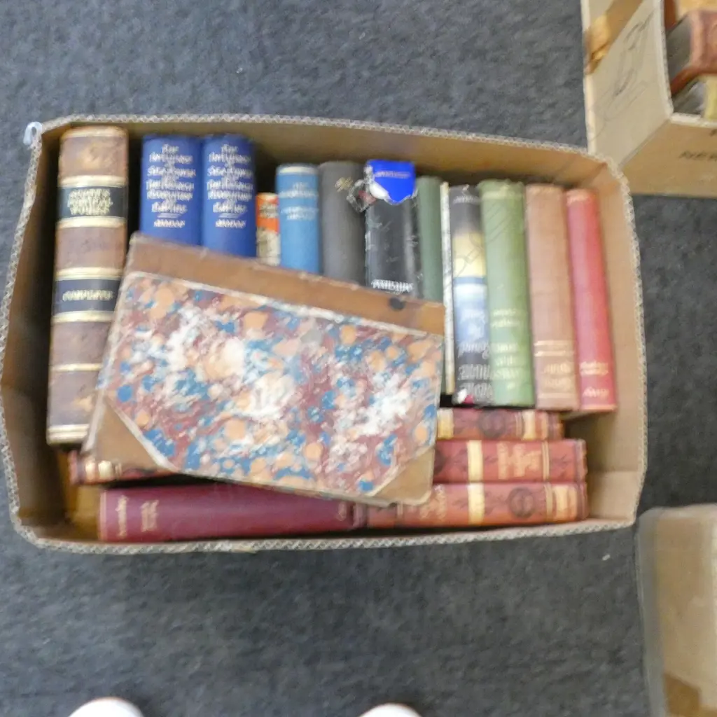 BOX LOT ANTIQUE BOOKS EX. HIGHWIC HOUSE Image 1++